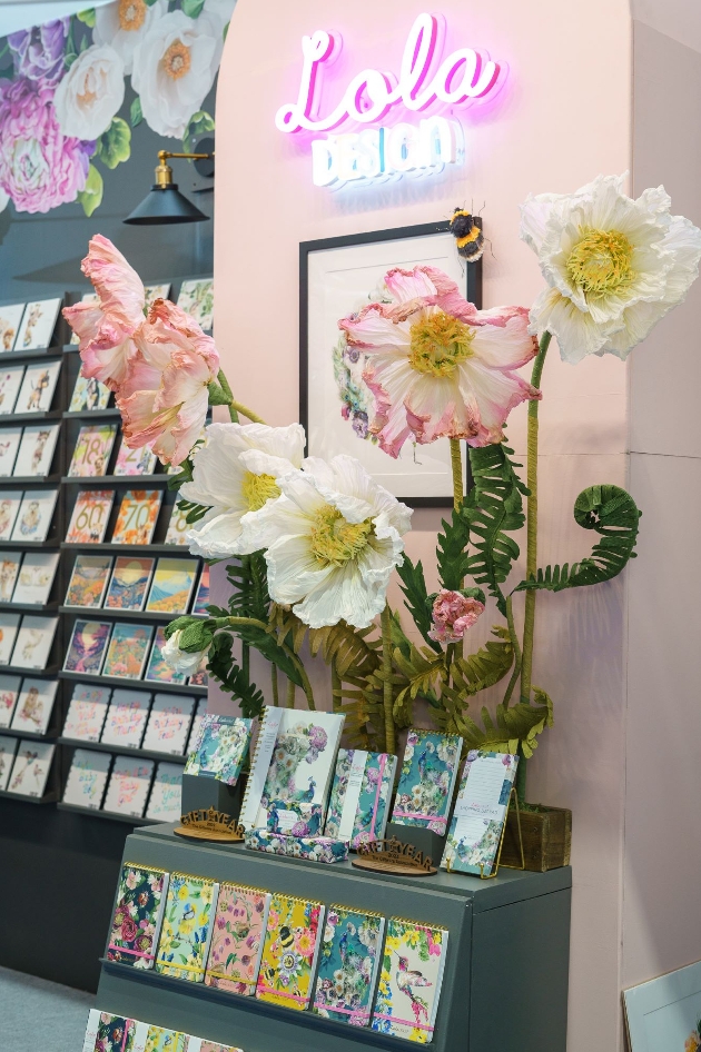 card stand at trade fair