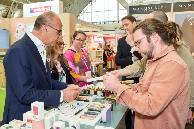 meeting taking place at stationery trade show